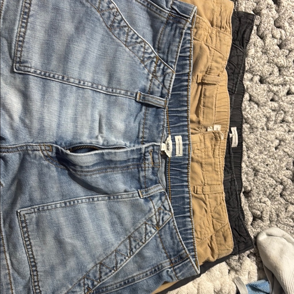 Casual Denim and Cotton Shorts Set